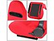 Woven Fabric Racing Bucket Seats with Seat Sliders; Red (Universal; Some Adaptation May Be Required)