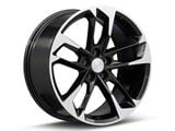 50th Anniversary Style Gloss Black Machined Wheel; Rear Only; 20x9.5; 39mm Offset (16-24 Camaro, Excluding ZL1)