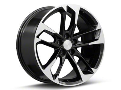 50th Anniversary Style Gloss Black Machined Wheel; Rear Only; 20x9.5; 39mm Offset (16-24 Camaro, Excluding ZL1)