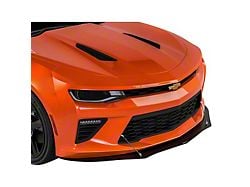 ZL1 Style Front Bumper Splitter; Carbon Flash Metallic Vinyl (16-24 Camaro)