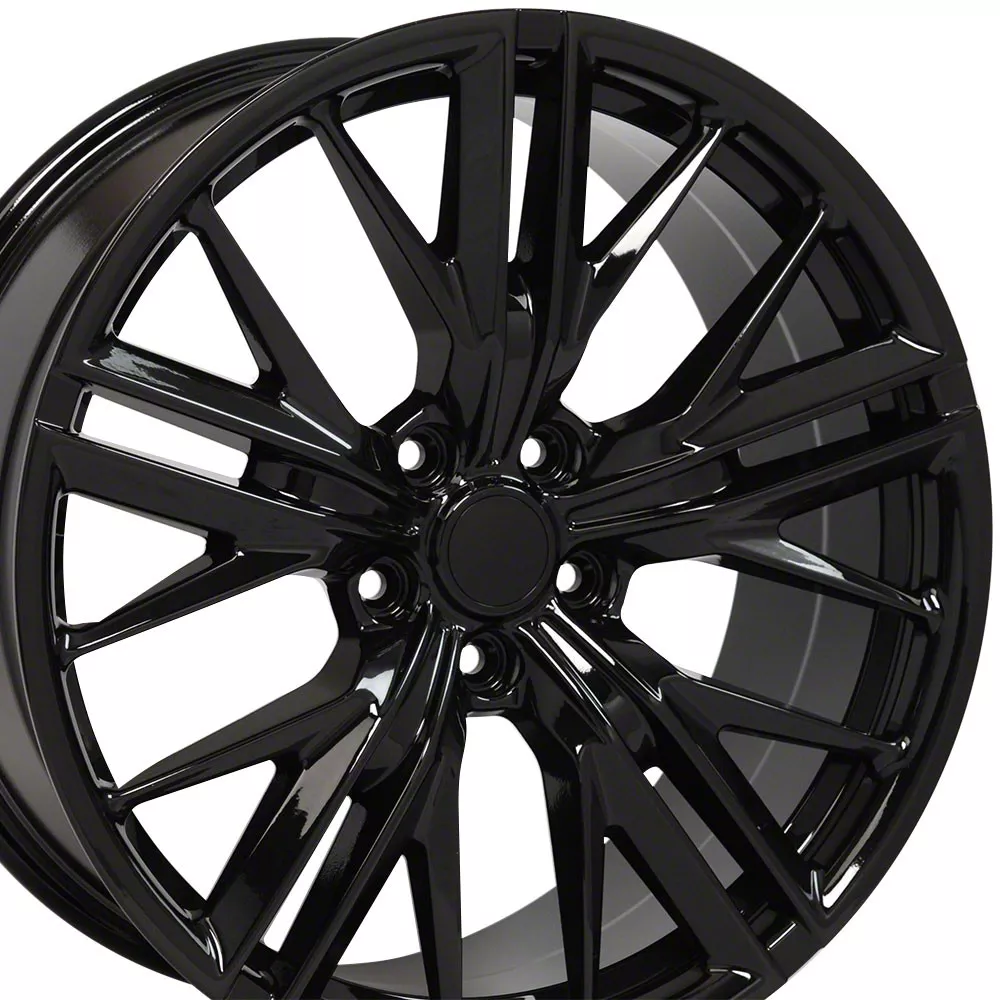 Camaro Gen 6 ZL1 Style Gloss Black Wheel; Rear Only; 20x9.5; 40mm ...