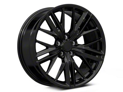 Gen 6 ZL1 Style Gloss Black Wheel; Rear Only; 20x9.5; 40mm Offset (16-24 Camaro LS, LT)