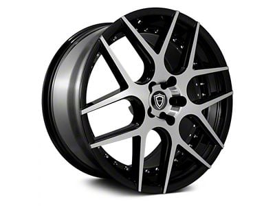 Capri Luxury C0136 Gloss Black Machined Wheel; 22x9; 15mm Offset (06-10 RWD Charger)