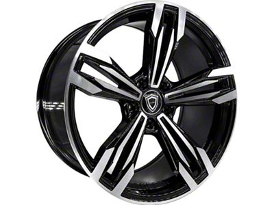 Capri Luxury C5111 Gloss Black Machined Wheel; 20x8.5 (06-10 RWD Charger)