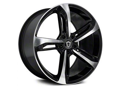 Capri Luxury C5191 Gloss Black Machined Wheel; 22x9 (06-10 RWD Charger)