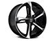 Capri Luxury C5191 Gloss Black Machined Wheel; 22x9 (06-10 RWD Charger)