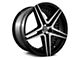 Capri Luxury C5260 Gloss Black Machined Wheel; Rear Only; 22x10.5 (06-10 RWD Charger)