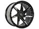 Capri Luxury C7023 Gloss Black Machined Wheel; 20x8.5 (06-10 RWD Charger)