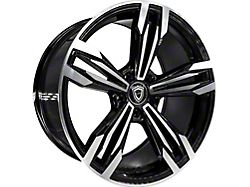 Capri Luxury C5111 Gloss Black Machined Wheel; Rear Only; 20x10; 15mm Offset (08-23 RWD Challenger)