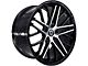 Capri Luxury C0104 Gloss Black Machined Wheel; Rear Only; 20x10.5 (11-23 RWD Charger)