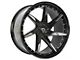 Capri Luxury C7023 Gloss Black Machined Wheel; 20x8.5 (11-23 RWD Charger)