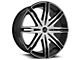 Cavallo CLV-18 Gloss Black and Machined Wheel; Rear Only; 22x9.5; 15mm Offset (16-24 Camaro)