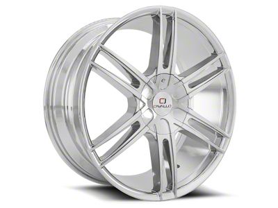 Cavallo CLV-20 Chrome Wheel; 20x8.5; 15mm Offset (16-24 Camaro, Excluding SS w/ 6-Piston Front Calipers & ZL1)