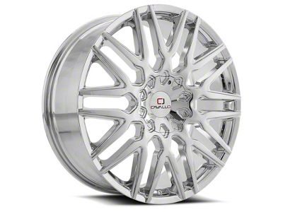 Cavallo CLV-24 Nano Chrome Wheel; Rear Only; 24x9; 18mm Offset (10-15 Camaro, Excluding ZL1)