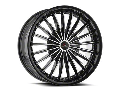 Cavallo CLV-32 Gloss Black and Machined Wheel; 22x8.5; 38mm Offset (10-15 Camaro, Excluding ZL1)