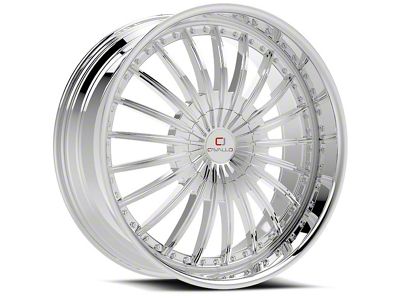 Cavallo CLV-32 Nano Chrome Wheel; 20x8.5; 35mm Offset (16-24 Camaro, Excluding SS w/ 6-Piston Front Calipers & ZL1)