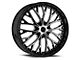 Cavallo CLV-33 Gloss Black and Machined Wheel; 18x8; 35mm Offset (10-15 Camaro, Excluding ZL1)