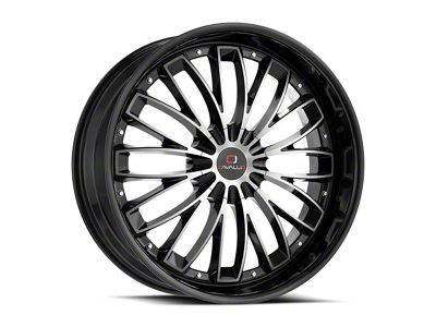 Cavallo CLV-42 Gloss Black and Machined Wheel; 18x8; 35mm Offset (16-24 Camaro, Excluding SS w/ 6-Piston Front Calipers & ZL1)