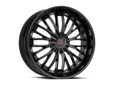 Cavallo CLV-42 Gloss Black Wheel; 18x8; 35mm Offset (16-24 Camaro, Excluding SS w/ 6-Piston Front Calipers & ZL1)