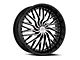 Cavallo CLV-43 Gloss Black and Machined Wheel; Rear Only; 22x9.5; 15mm Offset (16-24 Camaro)