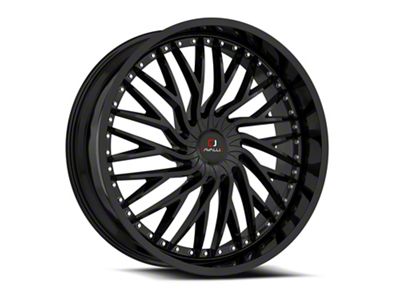 Cavallo CLV-43 Gloss Black Wheel; 18x8; 35mm Offset (16-24 Camaro, Excluding SS w/ 6-Piston Front Calipers & ZL1)