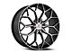 Cavallo CLV-44 Gloss Black and Machined Wheel; Rear Only; 22x9.5; 15mm Offset (16-24 Camaro)