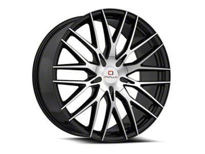 Cavallo CLV-45 Gloss Black and Machined Wheel; 18x8; 35mm Offset (16-24 Camaro, Excluding SS w/ 6-Piston Front Calipers & ZL1)