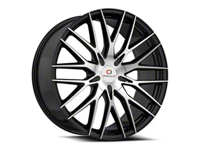 Cavallo CLV-45 Gloss Black and Machined Wheel; 20x8.5; 35mm Offset (16-24 Camaro, Excluding SS w/ 6-Piston Front Calipers & ZL1)