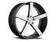 Cavallo CLV-5 Gloss Black and Machined Wheel; Rear Only; 22x9; 18mm Offset (16-24 Camaro, Excluding SS w/ 6-Piston Front Calipers & ZL1)