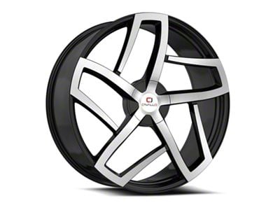 Cavallo CLV-50 Gloss Black and Machined Wheel; 20x8.5; 35mm Offset (16-24 Camaro, Excluding SS w/ 6-Piston Front Calipers & ZL1)