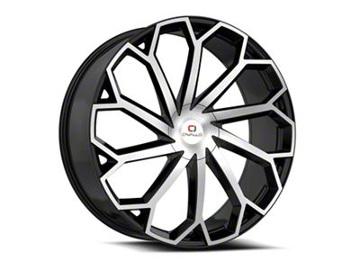 Cavallo CLV-51 Gloss Black and Machined Wheel; 18x8; 35mm Offset (10-15 Camaro, Excluding ZL1)