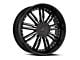 Cavallo CLV-54 Gloss Black and Machined Wheel; Rear Only; 22x9.5; 15mm Offset (16-24 Camaro)