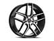 Cavallo CLV-55 Gloss Black and Machined Wheel; 18x8; 35mm Offset (16-24 Camaro, Excluding SS w/ 6-Piston Front Calipers & ZL1)