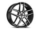 Cavallo CLV-55 Gloss Black and Machined Wheel; Rear Only; 24x9; 18mm Offset (16-24 Camaro, Excluding SS w/ 6-Piston Front Calipers & ZL1)