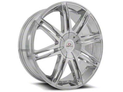 Cavallo CLV-18 Chrome Wheel; Rear Only; 22x9.5; 15mm Offset (08-23 RWD Challenger, Excluding SRT Hellcat & Widebody)