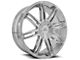 Cavallo CLV-18 Chrome Wheel; Rear Only; 24x9; 18mm Offset (08-23 RWD Challenger, Excluding SRT Hellcat & Widebody)