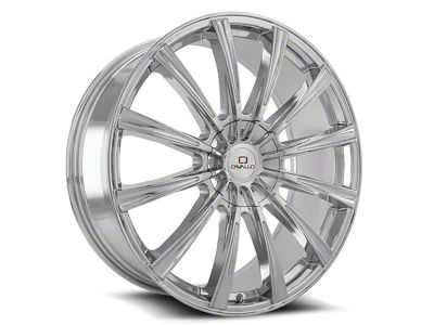 Cavallo CLV-23 Chrome Wheel; Rear Only; 22x9.5; 15mm Offset (08-23 RWD Challenger, Excluding SRT Hellcat & Widebody)