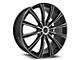 Cavallo CLV-23 Gloss Black and Machined Wheel; Rear Only; 22x9.5; 15mm Offset (08-23 RWD Challenger, Excluding SRT Hellcat & Widebody)