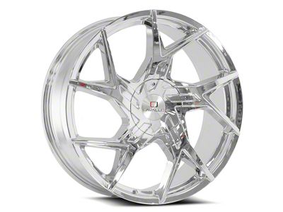 Cavallo CLV-26 Chrome Wheel; Rear Only; 22x9.5; 15mm Offset (08-23 RWD Challenger, Excluding SRT Hellcat & Widebody)