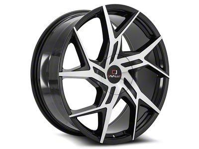 Cavallo CLV-26 Gloss Black and Machined Wheel; Rear Only; 22x9.5; 15mm Offset (08-23 RWD Challenger, Excluding SRT Hellcat & Widebody)