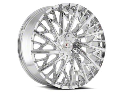 Cavallo CLV-30 Chrome Wheel; Rear Only; 22x9.5; 15mm Offset (08-23 RWD Challenger, Excluding SRT Hellcat & Widebody)