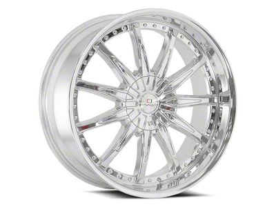 Cavallo CLV-35 Chrome Wheel; Rear Only; 22x9.5; 15mm Offset (08-23 RWD Challenger, Excluding SRT Hellcat & Widebody)