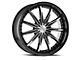 Cavallo CLV-35 Gloss Black and Machined Wheel; Rear Only; 22x9.5; 15mm Offset (08-23 RWD Challenger, Excluding SRT Hellcat & Widebody)