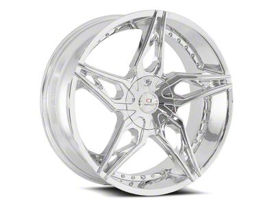 Cavallo CLV-38 Chrome Wheel; Rear Only; 22x9.5; 15mm Offset (08-23 RWD Challenger, Excluding SRT Hellcat & Widebody)