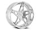 Cavallo CLV-38 Chrome Wheel; Rear Only; 22x9.5; 15mm Offset (08-23 RWD Challenger, Excluding SRT Hellcat & Widebody)