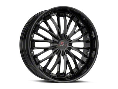 Cavallo CLV-42 Gloss Black Wheel; Rear Only; 24x9; 18mm Offset (08-23 RWD Challenger, Excluding SRT Hellcat & Widebody)