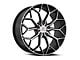 Cavallo CLV-44 Gloss Black and Machined Wheel; Rear Only; 26x9.5; 18mm Offset (08-23 RWD Challenger, Excluding SRT Hellcat & Widebody)