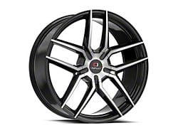 Cavallo CLV-55 Gloss Black and Machined Wheel; Rear Only; 22x9.5; 15mm Offset (08-23 RWD Challenger, Excluding SRT Hellcat & Widebody)