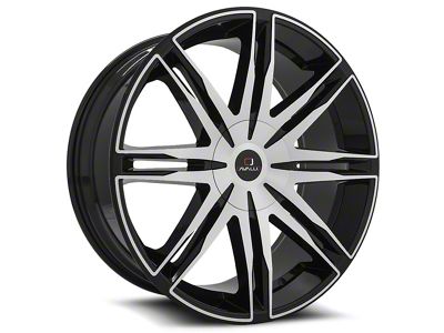 Cavallo CLV-18 Gloss Black and Machined Wheel; 20x8.5; 15mm Offset (11-23 RWD Charger, Excluding Widebody)