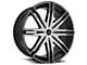 Cavallo CLV-18 Gloss Black and Machined Wheel; Rear Only; 22x9.5; 15mm Offset (11-23 RWD Charger, Excluding Widebody)